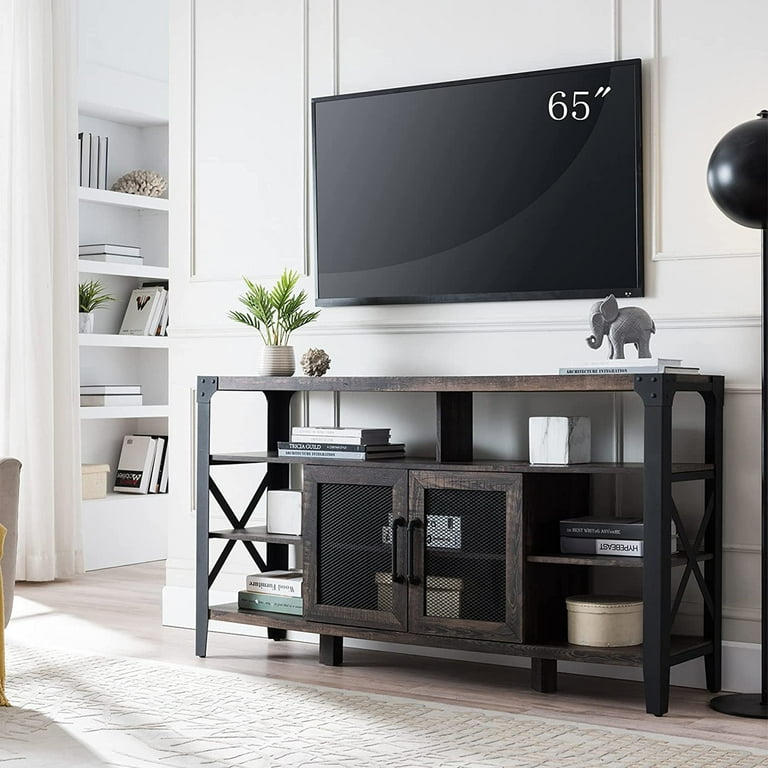 Dark rustic cheap tv stand