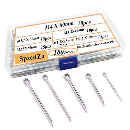 

SpzcdZa 100pcs 304 Stainless Steel Cotter Pin Clip Key Fastner Fitting Assortment Kit for Automotive Mechanics Small Engine Repair，Automotive Mechanics Car Garage Power Equipment Cars T