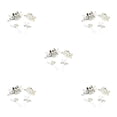 thumbnail image 3 of Sonducket 4 Uds. De peinetas de flores para boda, conjunto de tocados elegantes para niñas, tocado de novia, adorno de vestir para mujer, blanco Type2 NO2, 3 of 6