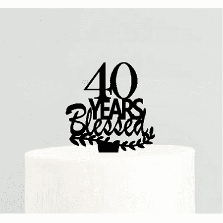 40th Birthday / Anniversary Blessed Years Cake Decoration (Best 40th Birthday Cakes)