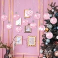 thumbnail image 5 of 12Pcs Pink Christmas Ball Hanging Swirls Decoration Christmas Ceiling Decor Streamers Ornaments Garland Holiday Party Supplies (Pink), 5 of 6