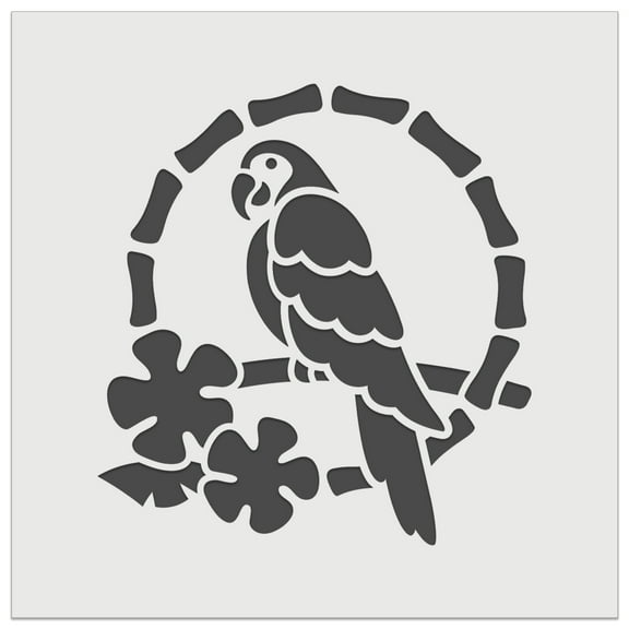 Tiki Bird Parrot DIY Cookie Wall Craft Stencil - 5.5 Inch