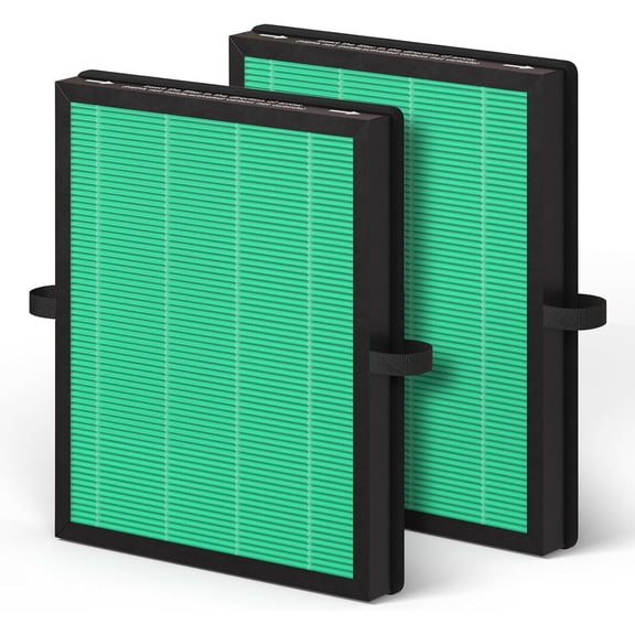 Fil-fresh MK04 Air Purifier Filter 2-Pack, H13 HEPA 4-in-1 with Activated Carbon, Compatible with MK04/MG04JH/MK04LX Models, Pet Dander Dust Smoke Pollen
