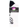 thumbnail image 2 of LAX Lacrosse Socks with Lacrosse Sticks Athletic Crew Socks (White/Navy, Small), 2 of 2