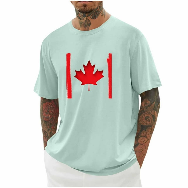 Styesk T-Shirts pour Homme Imprimé Col Rond Mode Décontractée Manches Courtes Blouses