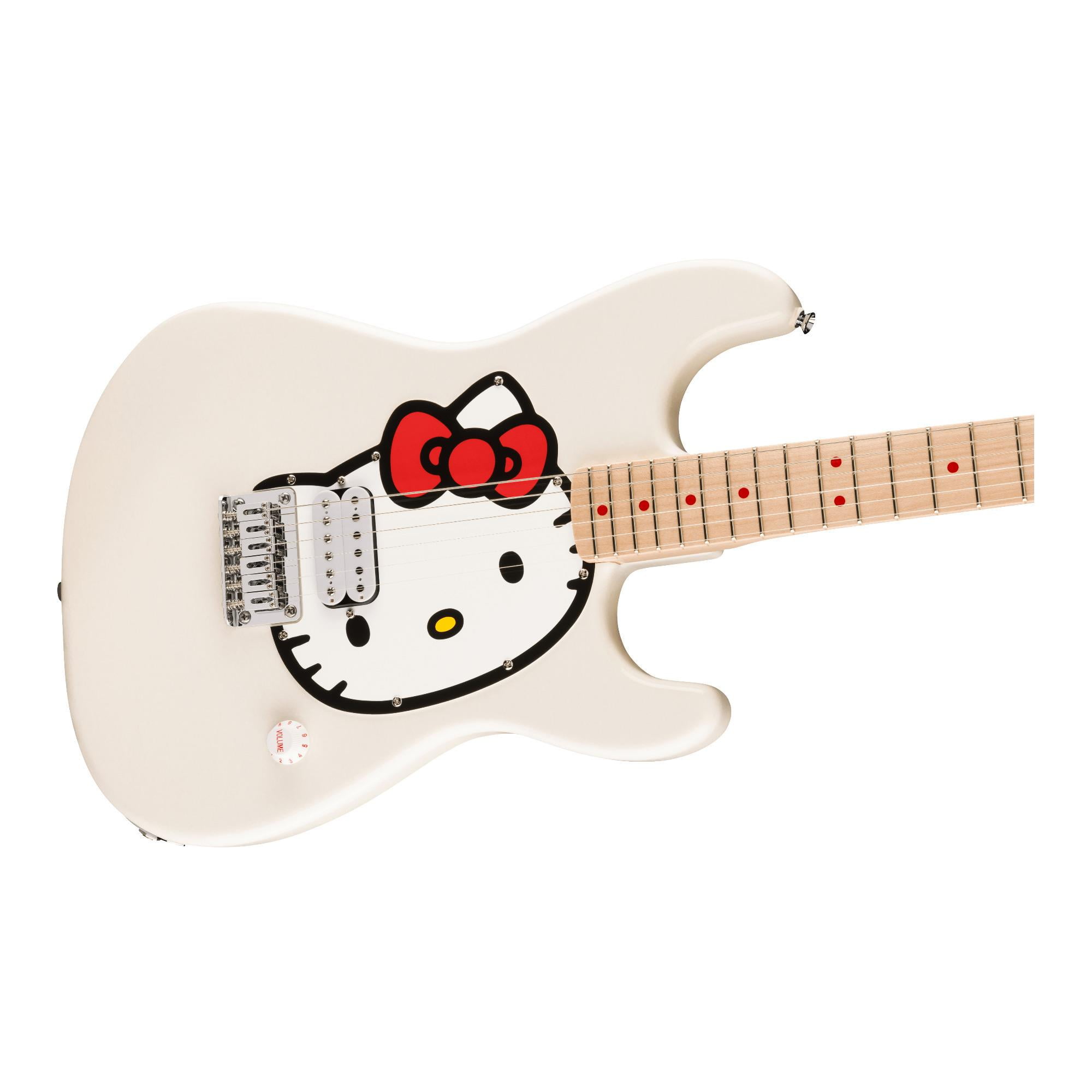Fender x Hello Kitty White Stratocaster Guitar with Humbucking