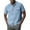 Light blue, variant on Bcfgryg Mens Fashion Casual Solid Color Pocket Single Breasted Cotton And Linen Shirt Short Sleeve Top Men's Slim Fit Dress Shirts