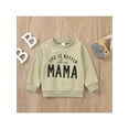 thumbnail image 2 of xiaxaixu Chandail en Molleton Parent-Enfant, Motif Imprimé Lettres Col Rond Pull, 2 of 9