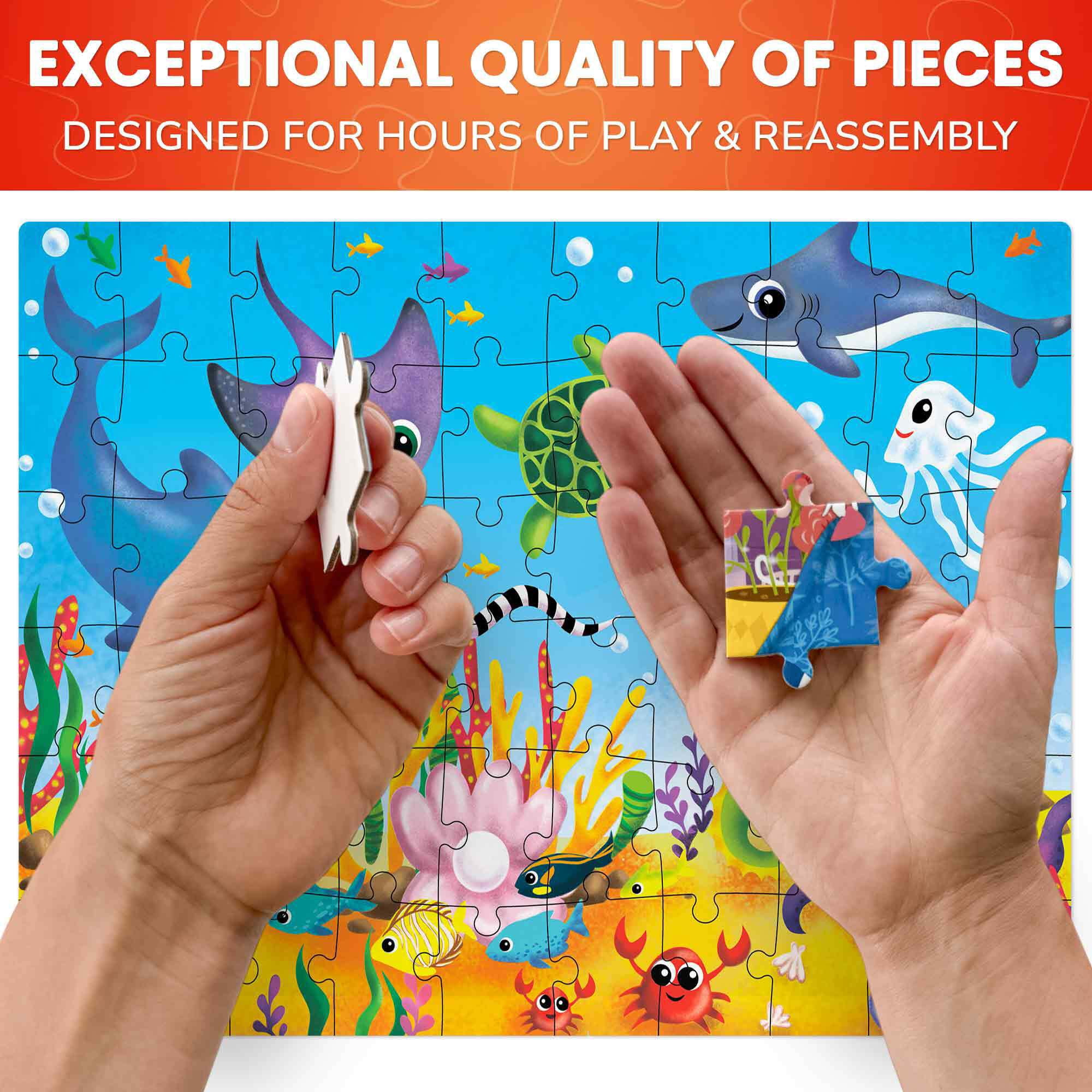 Quokka 60 Piece Puzzles for Kids Ages 4-8 - Jigsaw Animal Toddler Puzzles Ages 3-5 Boys & Girls