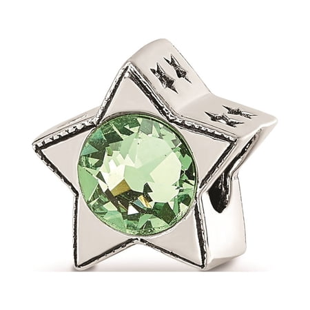 Reflection Beads 925 Silver Crystal from Swarovski August Birthstone Star Charm