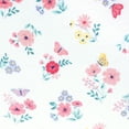 thumbnail image 2 of Hudson Baby Infant Girl Changing Pad Cover, Butterfly Floral, One Size, 2 of 2
