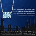 thumbnail image 2 of Gem Stone King 14K Yellow Gold Sky Blue Topaz Pendant Necklace for Women | 1.00 Cttw | Gemstone November Birthstone | Cushion 7X5MM | With 18 inch Chain, 2 of 6