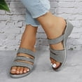 thumbnail image 3 of LEEYNEER Women Sandals Clearance 2023! Women‘s Platform Wedge Sandals with Arch Support Lightweight Slippers Sandals Casual Wedge Heels Summer Athletic Outdoor Beach Sandals Non-Slip, 3 of 6