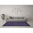 thumbnail image 3 of Ahgly Company Machine Washable Indoor Square Checkered Blue Modern Area Rugs, 5' Square, 3 of 4