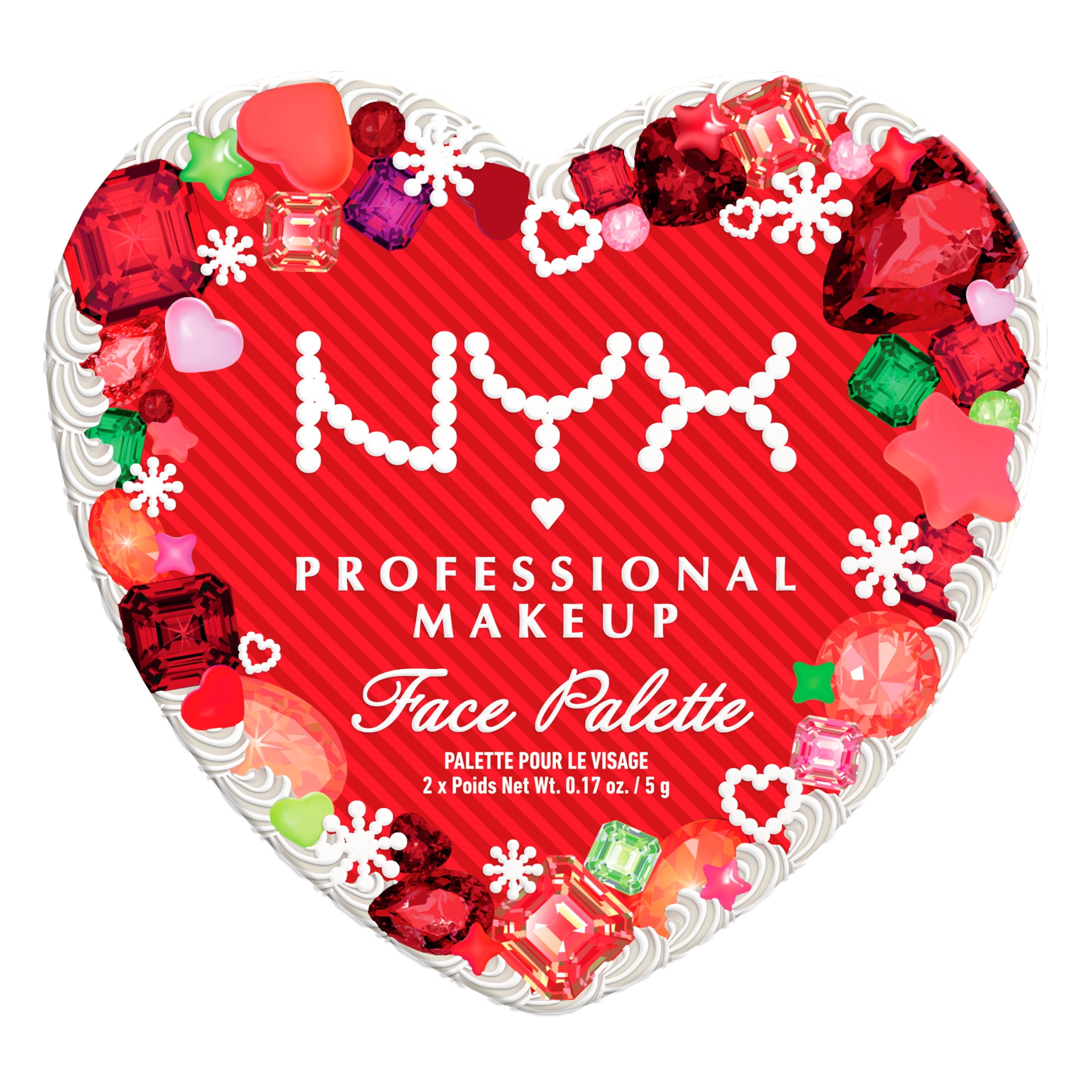 NYX Professional Makeup Holiday 2026 - Cheek Makeup Blush and Highlighter Face Palette, Pink Gem & Quartz, 1 kit