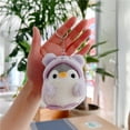 thumbnail image 3 of SmartBy Penguin Doll Pendant Soft Plush Stuff Toy Cartoon Animal Stainless Chain Keychain School Bag Shoulder Bag Decoration Pendant Keyring Key Holder, 3 of 7