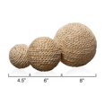 thumbnail image 7 of Jamie Young Co Malibu Corn Straw Rattan Decorative Balls in Natural (Set of 3), 7 of 7
