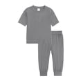 thumbnail image 3 of Hiijoy Big Boys Cotton Outfits Casual Solid Short Sleeve T-Shirt Pants Set, Sizes 10-11Y, 3 of 3