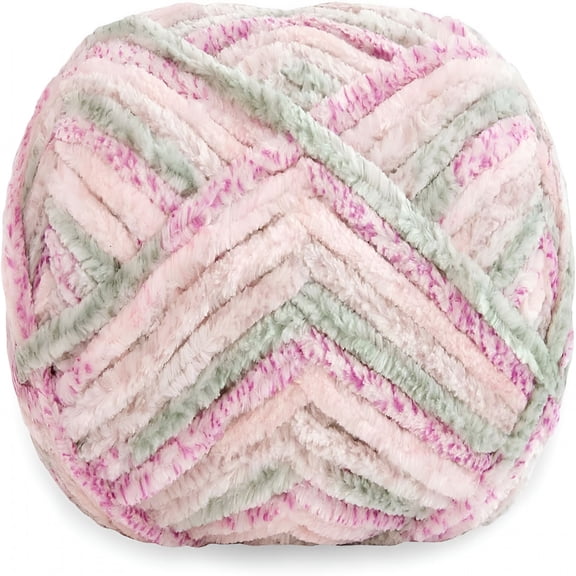 AUQ 1Pack 100g Velvet Yarn Crocheting Fuzzy Yarn, Plush Chunky Blanket, Velvet Fluffy Chenille Blanket Yarn, Crochet Knitting Soft Thick Plush Lustrous