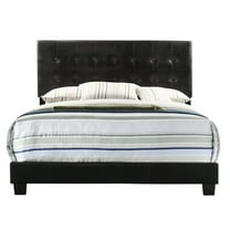Glory Furniture Caldwell Faux Leather Panel Full Bed in Black