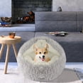 thumbnail image 5 of Round Dog Cave Bed - Self Warming Dog Bed, Pet Bed, Cat Bed, Pet House for Small Dogs Cats, Grey, 5 of 8