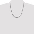 thumbnail image 2 of Auriga Fine Jewelry 14K White Gold 2.3mm Franco Chain Necklace 22inch for Women, 2 of 4
