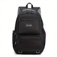 thumbnail image 3 of 1pc Large Capacity Nylon Backpack, Preppy Fashion Student Backpack Travel Backpack, Outdoor Large Capacity Backpack, Men's Women's Simple Solid Color Bag, Multi-layer Design Bag, 3 of 5