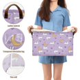 thumbnail image 5 of Yayeee Foldable Storage Basket for Shelves Waterproof Cloth Bins with Handles, Purple Cartoon Rabbit Pattern, 5 of 7