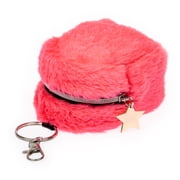Claires Tween Marble Crystal Keychain Bundle, Holiday Gifts, Fuzzy Red Backpack