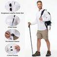 thumbnail image 3 of Zehisen Men's Fishing Shirt Long Sleeve UPF 50+ Sun Protection Quick Dry Cooling Shirt for Hiking Camping Safari Outdoor Travel White L, 3 of 7