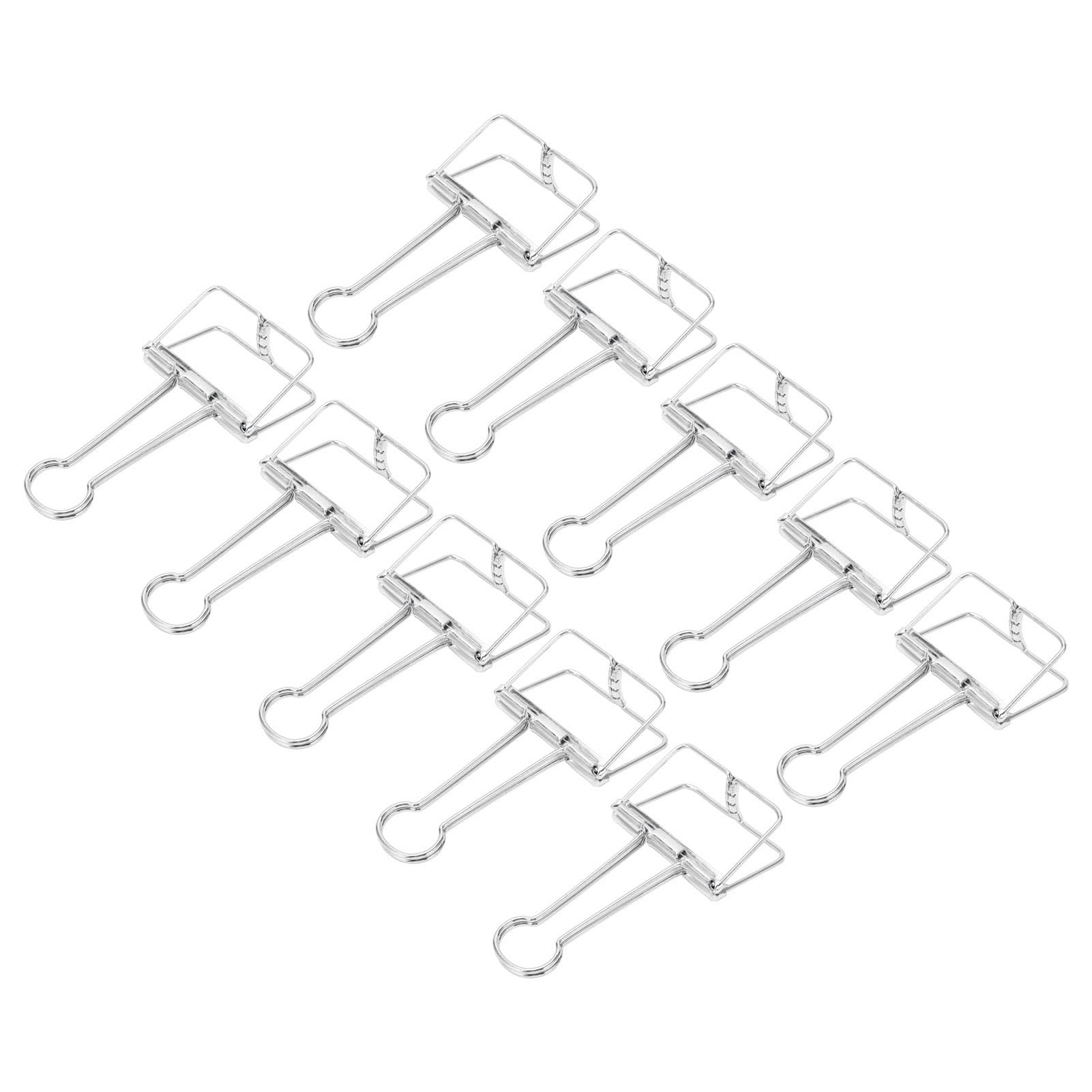 Rupoun 51mm Large Metal Binder Clips, Silver Hollow Paper Clamps for Office, 30 Count