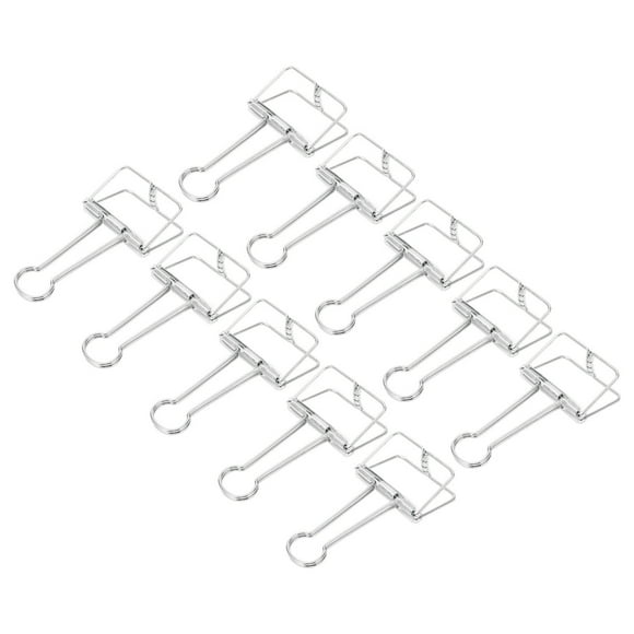 Clips de Liant, Clips de Mini Liant de Serrage Fort Matériel Métallique Élasticité Clips de Queue Creux pour Document Bleu, Vert, Argent