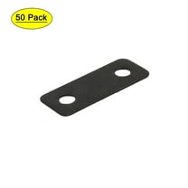 Unique Bargains 0.95" x 0.36" Flat Corner Brace Angle Plate Repair Bracket Black 50Pcs