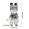 thumbnail image 3 of Cute Snowman Plush Knit Doll, Christmas Handmade Gift, Indoor Snowman Figurines for Home, Winter Table Top Decorations - D, 3 of 9