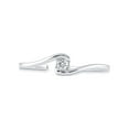 thumbnail image 2 of Diamond Princess 10kt White Gold Womens Round Diamond Solitaire Promise Ring 1/20 Cttw, 2 of 4