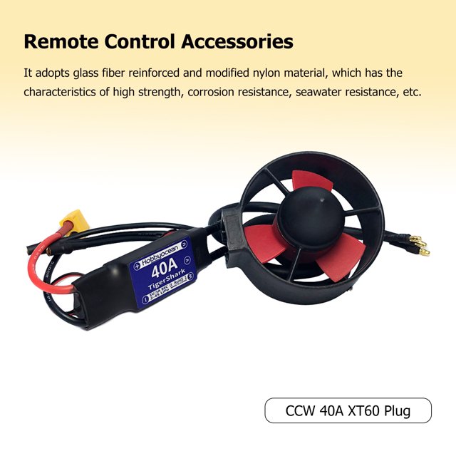 Propulsor submarino de 3 palas 40A ESC para barco RC (enchufe CCW 40A XT60) Ehuebsd libre de BPA