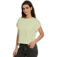 thumbnail image 5 of Women's Crew Neck Short Sleeve T Shirt Summer Casual Loose Workout Top, 5 of 6