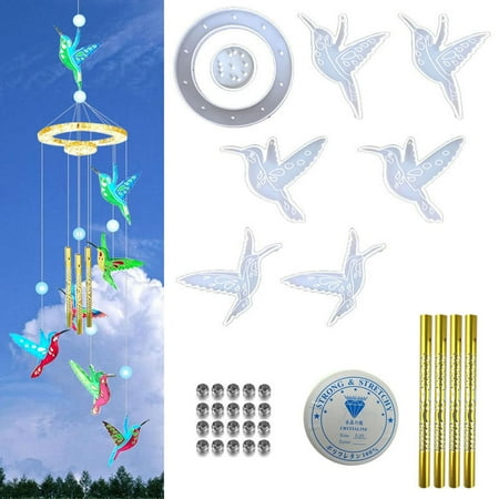 

KKCXFJX Kitchen Gadgets Hummingbird Wind Chime Resin Casting Mold With Material Package Gifts