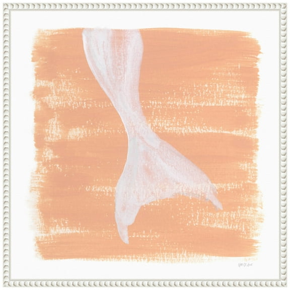 Amanti Art Soft Sea Mermaid Tail Framed Canvas Wall Art Print