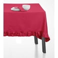 thumbnail image 4 of Vargottam Ruffle Tablecloth, Table Linens Rectangular Table Covers For Party Decor, Solid Dining Tabletop Covers Cotton Tablecloths,Magenta,54 x 108 Inches, 4 of 7