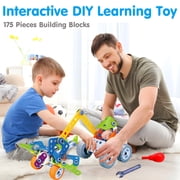 MOONTOY 11 in 1 Building Blocks STEM Toys for 4 5 6 7 8+ Year Old Boys Erector Sets Kits Building Toys for Kids Age 4-8 6-8 5-7 8-10 Creative Learning Game Engineering Stem Projects Activities Gift