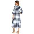 thumbnail image 5 of Spdoo Women Zipper Front Robes 3/4 Sleeve Housecoat Long Housedress Loose Bathrobes with Pockets S-XXL, 5 of 6