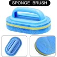 thumbnail image 4 of Cepillo de limpieza, esponja de limpieza de baño, esponja de limpieza de cocina, bañera, inodoro, pared, piso, azulejo, cepillo de limpieza con mango (azul) (2 piezas), 4 of 5