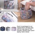 thumbnail image 4 of Foot Soaking Bath Basin Foldable Waterproof Water Storage Bucket Tub Large Capacity Washbasin Portable Feet Camping Soak Dark Blue, 4 of 8