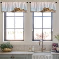thumbnail image 4 of LALILO Kitchen Curtain Valance Light Pink Stain Banner Rod Pocket Window Curtain 52"x 18" Set of 2, 4 of 7