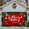 thumbnail image 2 of Leojiow Christmas Garage Door Decoration Christmas Garage Door Banner Mural Cover 7 X 16 Feet Large Merry Christmas For Christmas Holiday Party 34X26X3Cm Red, 2 of 6
