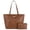 Brown, variant on Tote Bags Vegan Leather Purses and Handbags for Women Top Handle Ladies Shoulder Bags, Red