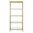 thumbnail image 2 of Evelyn&Zoe Alexis 30" Wide Rectangular Bookcase, Brass, 2 of 7