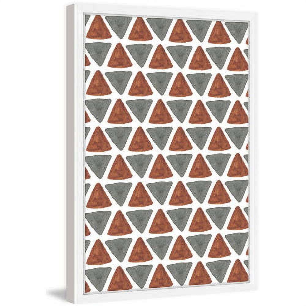 "Layered Triangles" Framed Painting Print