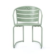 thumbnail image 2 of Monica Bistro Set with Table and 2 Chairs, Green Metal Patio Furniture Set for Garden Balcony Porch Deck, Outdoor Dining Seating Set of 3, 2 of 9